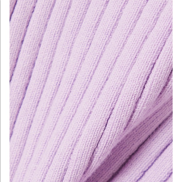 NWT $210 Anna Quan Melodie ribbed knit top, lilac cotton, size S/AUS 8 - Picture 3 of 8